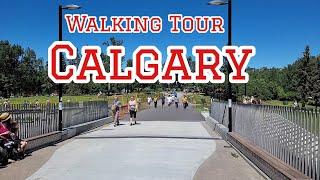 [4K] Walking Tour | Calgary   Bow River Pathway - Prince's Island Park