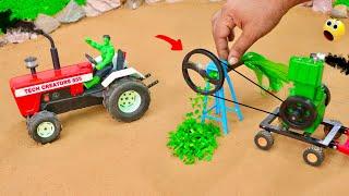 Diy mini tractor chaff cutter machine for farm animal | 5$ Science Project @sanocreator