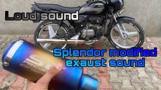 splendor modified exaust sound in splendor full loud sound and back fire |Aniket Ghangas|