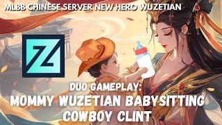 WUZETIAN DUO GAMEPLAY: PLAYING AS ROAMER BABYSITTING CLINT | MOBILE LEGENDS | CHINESE SERVER