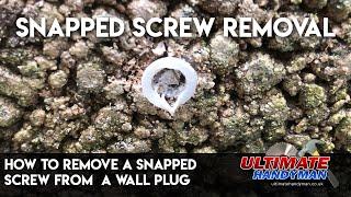 How to remove a snapped screw from a wall plug