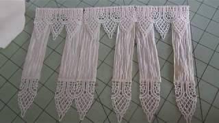 DIY dining room lace curtains one inch scale