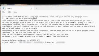 ZAKI ESCOVINDA ransomware  (.escovinda virus) - how to remove?