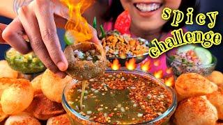 SPICY PANIPURI CHALLENGE | PANIPURI EATING CHALLENGE | INDIAN STREET FOOD | EATING VERY SPICY FOOD