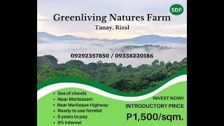 Overlooking Sea of Clouds Farm Lot for Sale at Tanay Rizal (Installment) Near Martessem