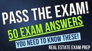 Real Estate Exam 2025: Pass The Real Estate Exam With These 50 Answers You Need To Know!