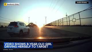 Video shows 8-year-old girl driving herself to Target