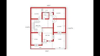 34x40 east facing house plan | 3BHK east facing house plan with parking