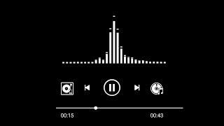 1 Minute audio visualizer black screen video |  music player icon background effects  | editing