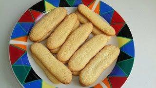 Lady Finger Biscuits for Tiramisu || লেডি ফিঙ্গার বিস্কুট || Homemade Savoiardi Biscuits