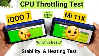 iQOO 7 vs Mi 11X CPU Throttling Test Comparison Shocking results after Software  updates