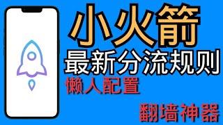 最强小火箭Shadowrocket懒人配置分流规则，小白最强教程科学上网，从此，IOS智能翻墙指南，优化节点，提升网络稳定性