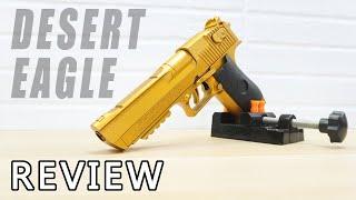 Gold Desert Eagle Semi Auto Shell Ejecting Blaster Toy