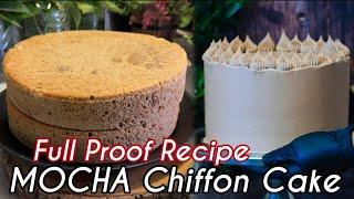 Mocha Chiffon Cake na Hindi nagShrink Tips and Techniques || Mocha Chiffon Cake Recipe