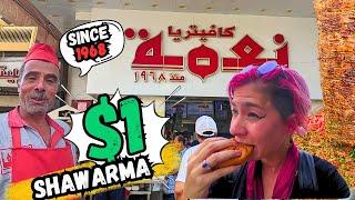 $1 Egyptian Shawarma in Giza | Egypt Vlog #164 | شاورمه ب دولار