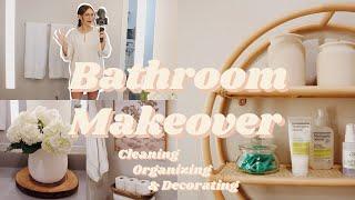 Apartment Bathroom Makeover! Clean, Organize, and Decorate With Me | Hey Hannah Lee