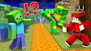 Mikey and JJ: NINJA Security House vs 1000 Zombie Army in Minecraft ! Best of Maizen - Compilation