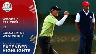 Woods & Stricker vs Colsaerts & Westwood | Extended Highlights | 2012 Ryder Cup