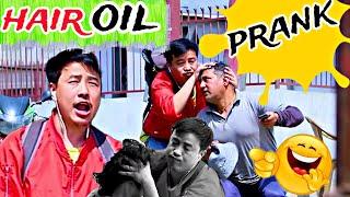 nepali prank || hair oil prank || new nepali prank || alish rai prank || alish rai new prank |