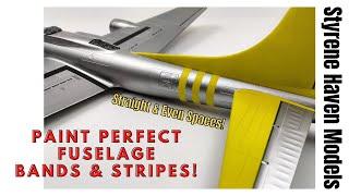 Painting Perfect Fuselage Bands & Stripes Even & Straight On Scale Models