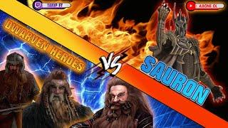 DWARVEN HEROES Vs SAURON - BFME 2 - THE BATTLE FOR MIDDLE EARTH 2