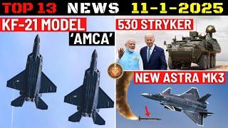 Indian Defence Updates : KF-21 Model For AMCA,530 Stryker Order,Astra MK3 New Variant,1st Su-57 Deal