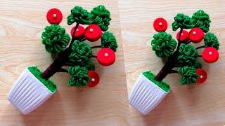 Easy Woolen Guldasta from Waste Material | Old Bangles Reuse Idea  | Flower Vase Decoration Idea