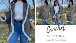 Comfy Crochet Shrug Tutorial/ A Crochet Shrug Tutorial for Beginners 