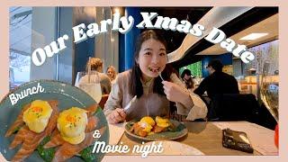 [Vlog] JOIN US! Early Xmas Date~| Brunch at The Salmon (be fancy) & Movie Night (ft. The Menu)