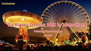 Die Kirmes-Termine 04.2025 in DeutschlandVolksfest-Veranstaltungen Terminkalender 2025