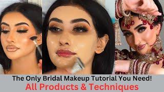 Step By Step Asian Bridal/Pakistani Bridal Makeup Tutorial | No Cakey Base