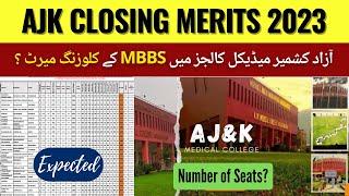 Government Medical Colleges MBBS Expected Closing Merits in AJK 2024 | Azad Kashmir AJKMU