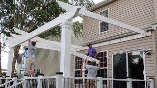 Installing An Attached Trex Pergola On A Deck