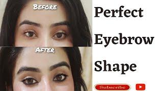 perfect Eyebrow shape in few minutes ️ Do follow these steps | #eyemakeup #eyebrows #eyes #fyp #fy