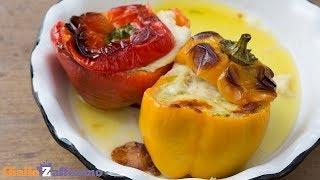 PEPERONI RIPIENI VEGETARIANI - Ricetta in 1 minuto