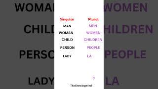 Singular vs Plural #inspirationtolearn #educationalcontent #educationalvideos