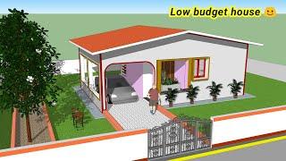 33 × 21 South facing house | Low budget compact house | 33 x 21 south facing floor plan