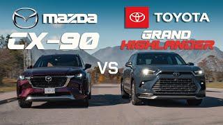 2024 Toyota Grand Highlander Vs Mazda CX-90 // Battle of the BEST 3-Row SUVs