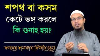 কসম কেটে বা শপথ করে ভেঙে ফেললে করনীয় কি? শপথের কাফফারা কিভবে দিতে হয়? Shaikh Ahmadullah New Waz