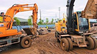 CHỈ HUY TRƯỞNG HỮU KHOAI TV VÀ CÁC MÁY XÚC TRIỆU VIEW LÀM VIỆC TRÊN CÔNG TRƯỜNG | EXCAVATOR TRUCK.