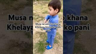 Musa ne ants ko khana khelaya#trending #viralvideo #shorts #shortvideo#musajahangir #jahangirkhan