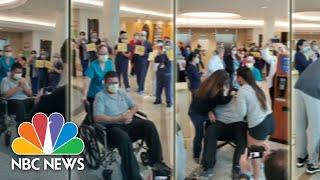 COVID-19 Patient Leaves California Hospital After Spending Nearly A Month In ICU | NBC Nightly News