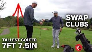 I swap golf clubs with the TALLEST GOLFER IN THE WORLD (7ft 7.5in)