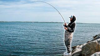 Catching Stripers, Bluefish, Fluke with Light Tackle off Long Island Waters!