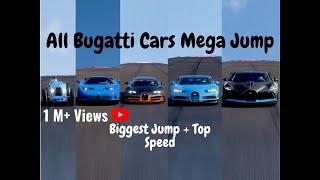 All Bugatti Cars Downhill Mega Jump | biggest Jump + Top Speed | Forza Horizon 5