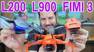 Drone L200 FIMI 3 e L900 em promoção mostrando e falando tudo sobre eles e seus preços e funções