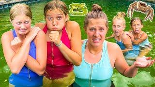 MOM PAYS $1 EVERY MINUTE We Swim IN THE SWAMPY Abandoned POOL!!