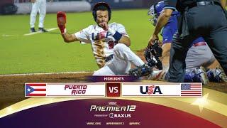 HIGHLIGHTS | Game 2 Puerto Rico vs USA | WBSC Premier12 2024 presented by RAXUS