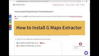 How to install G Maps Extractor chrome extension 2025