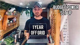 BUDGET POWER. 1 YEAR OFF GRID. ONLY 100WATTS OF SOLAR